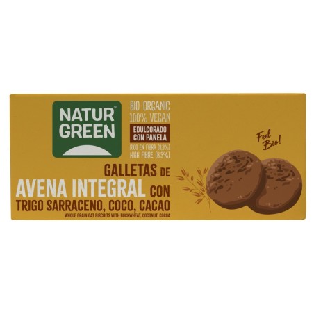 NATURGREEN GALLETA AV.INTEG SARRAC-COCO-CACAO 140