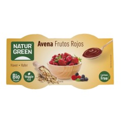 NATURGREEN POSTRE AVENA FRUTOS ROJOS BIO. 2x125GR.