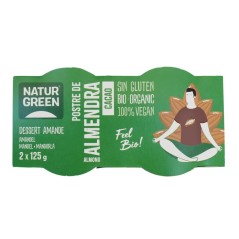 NATURGREEN POSTRE ALMENDRA CACAO BIO. 2x125GR.