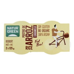 NATURGREEN POSTRE ARROZ CARAMELO BIO. 2x125GR.