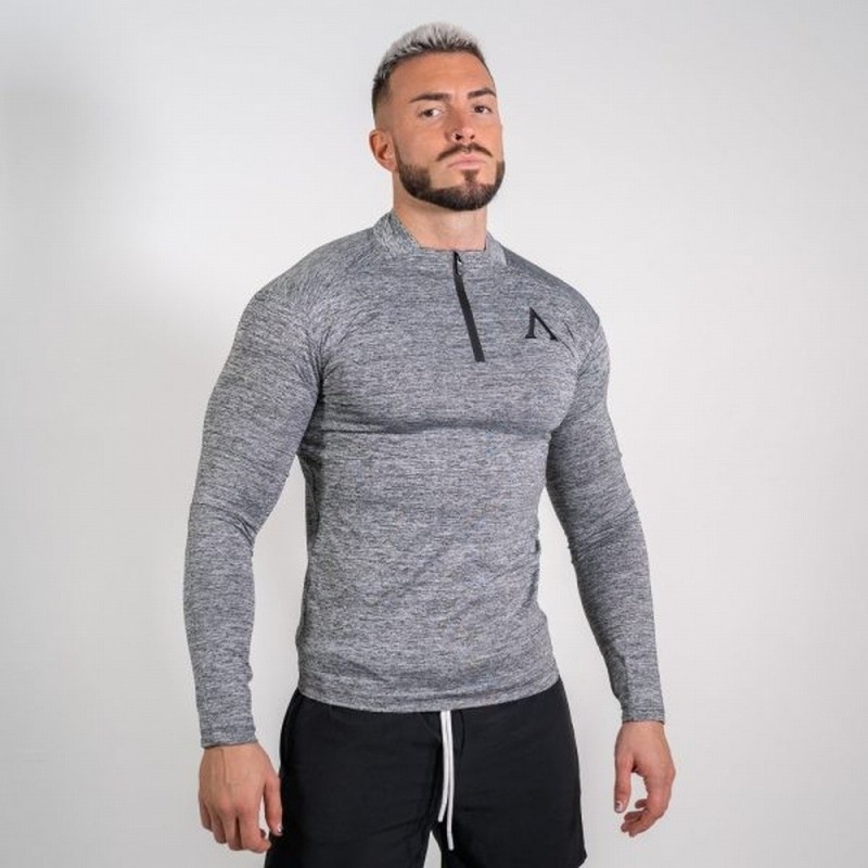 AGONGYM TÉRMICA LONG TECH T-SHIRT GRIS L