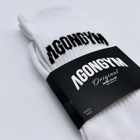 AGONGYM CALCETINES IRON CLUB SOCKS BLANCOS