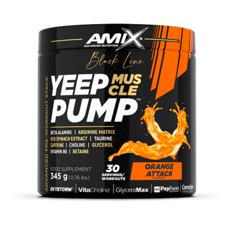 AMIX BLACK YEEP PUMP CAFFEINE 360GR. NARANJA ATTAC