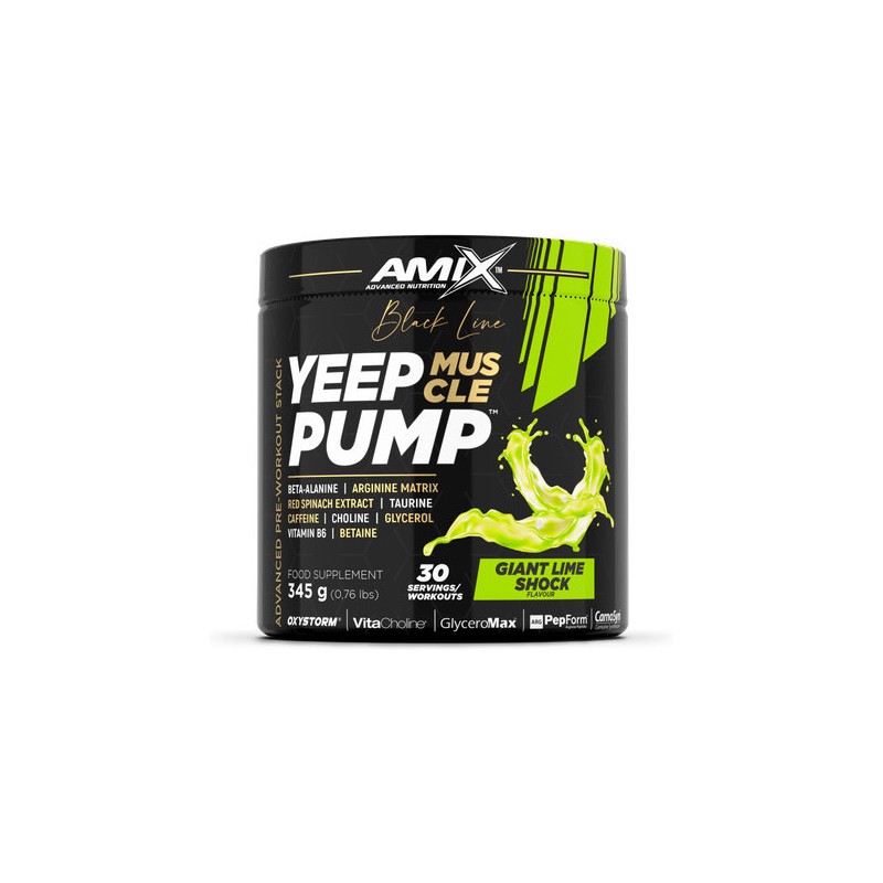 AMIX BLACK YEEP PUMP CAFFEINE.360GR. LIMA G. SHOCK