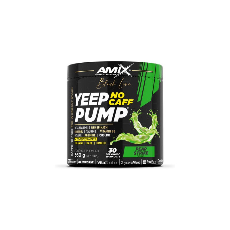 AMIX BLACK YEEP PUMP NO CAFF. 360GR. PEAR STRIKE