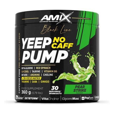 AMIX BLACK YEEP PUMP NO CAFF. 360GR. PEAR STRIKE