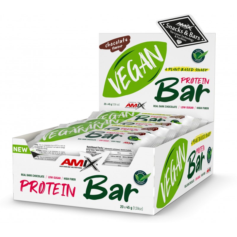 BARRITAS VEGANAS PROTEIN 20X45GR AMIX