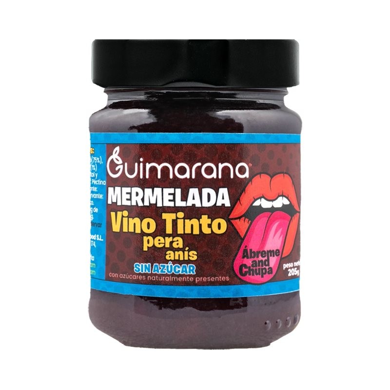 GUIMARANA MERMELADA S/AZ 205G VINO TINTO-PERA-ANIS