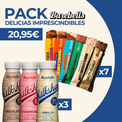 PACK BAREBELLS: 3x BEBIDA MILKSHAKE PROTEIN 330ML + 7x BARRITA BAREBELLS 55G