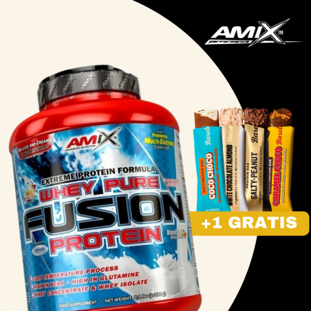 AMIX WHEY PRO FUSION PROTEIN 2.3KG + REGALO BARRITA BAREBELLS