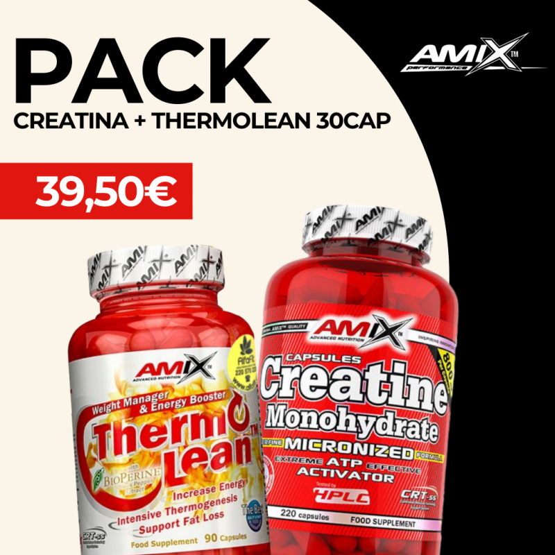 AMIX CREATINA 220CAP + THERMOLEAN 30CAP