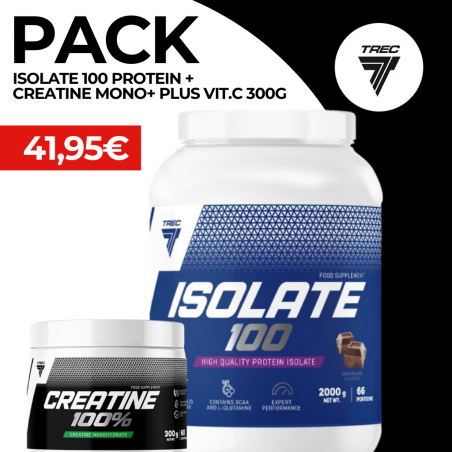 TREC CREATINE MONO+ PLUS VIT.C 300G +  ISOLATE 100 PROTEIN 700G