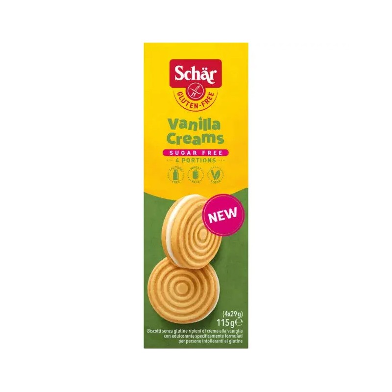 SCHAR GALLETA VAINILLA CREAMS SUGAR FREE 115G