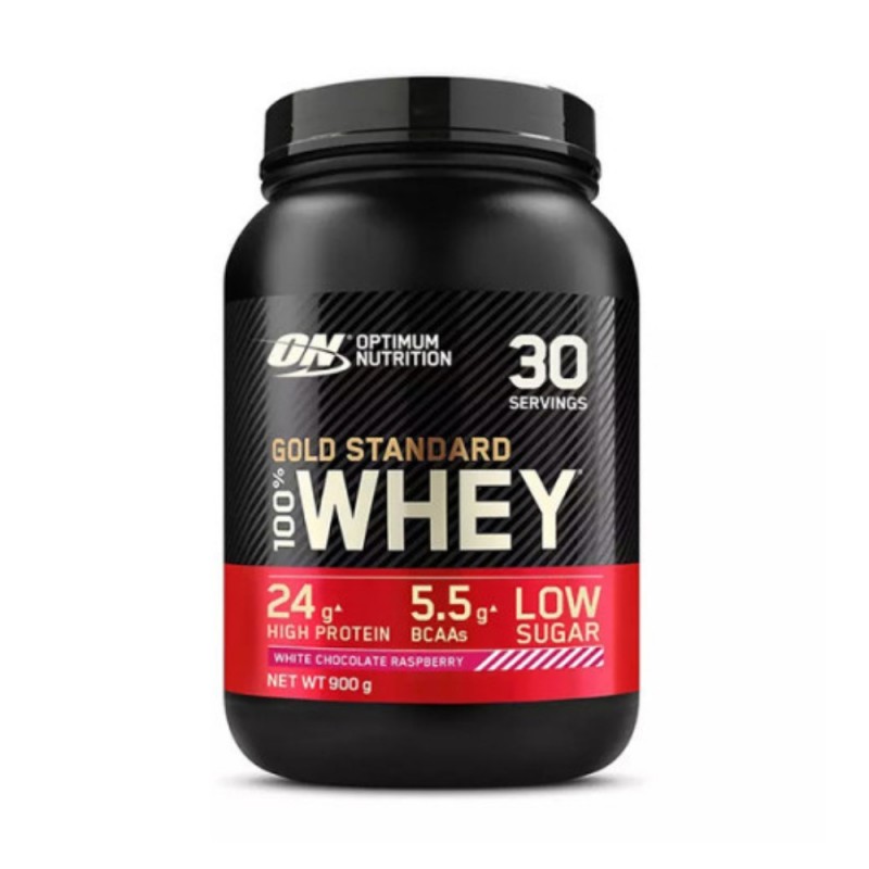 PROTEINA WHEY GOLD STANDARD WHITE CHOCOLATE RASPBERRY 900G OPTIMUM NUTRITION