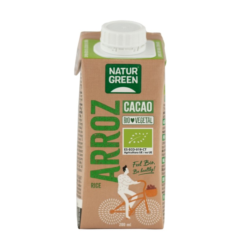 NATURGREEN BEBIDA ARROZ CACAO  BIO 200ML