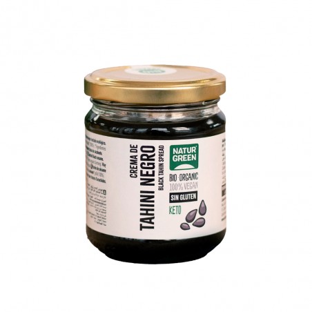 NATURGREEN TAHIN SESAMO NEGRO TARRO 180GR.