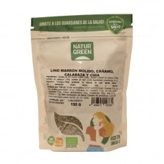 NATURGREEN SEMILLA LINO CAÑAMO CALABAZA CHIA 150GR