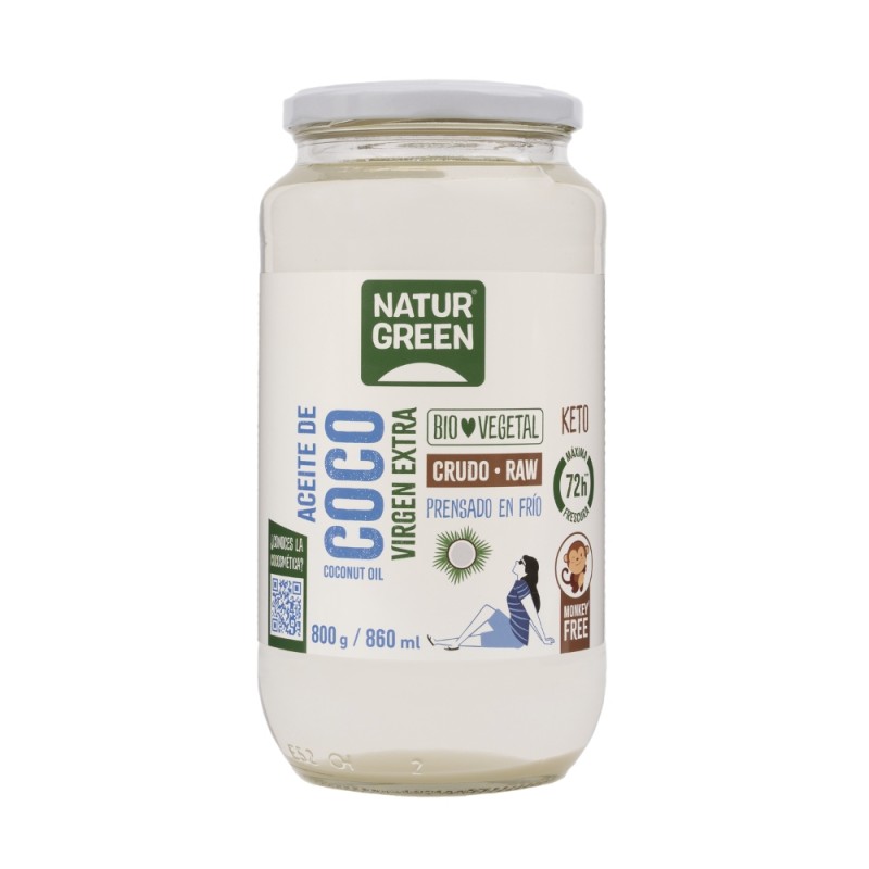 ACEITE COCO VIRGEN TARRO 800GR. NATURGREEN ACEITE COCO VIRGEN TARRO 800GR. NATURGREEN