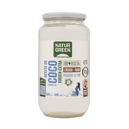 ACEITE COCO VIRGEN TARRO 800GR. NATURGREEN