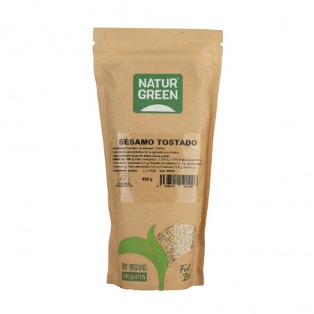 NATURGREEN SEMILLAS SESAMO TOSTADO BIO.450GR.