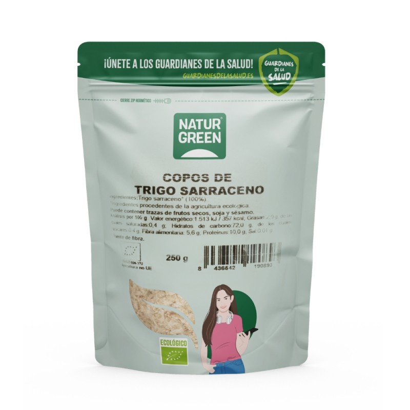 NATURGREEN COPOS TRIGO SARRACENO BIO. 250GR