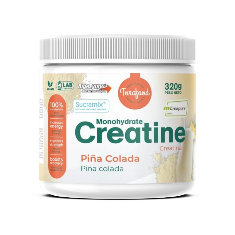 CREATINA CREAPURE 320G SABOR PIÑA COLADA TORAFOOD