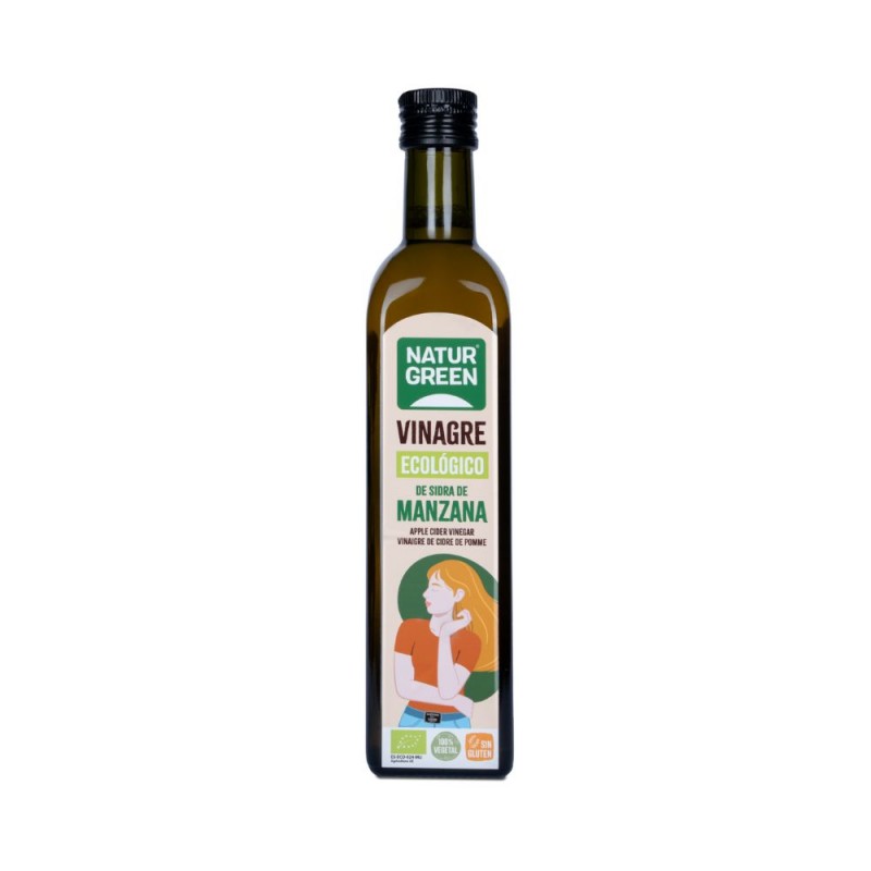 VINAGRE SIDRA.MANZ.S/ FILTRAR BIO.500ML NATURGREEN