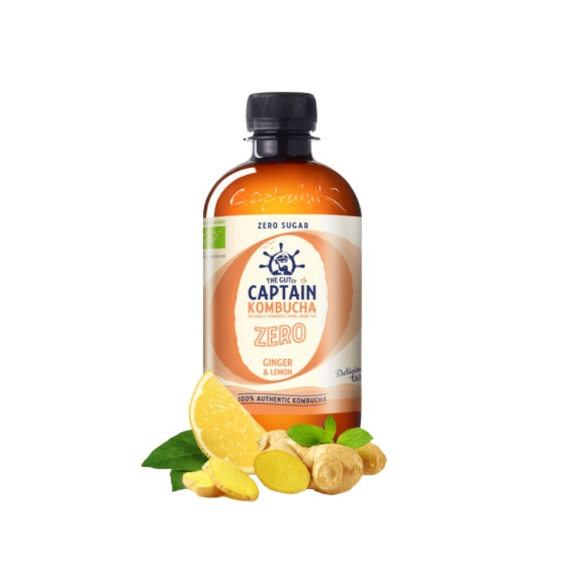 CAPTAIN KOMBUCHA ZERO JENGIBRE LIMON BIO 400ML