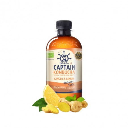 CAPTAIN KOMBUCHA JENGIBRE LIMON BIO 400ML