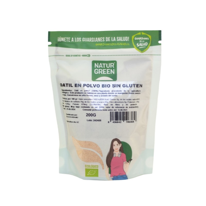 DATIL EN POLVO BIO 200G NATURGREEN DATIL EN POLVO BIO 200G NATURGREEN