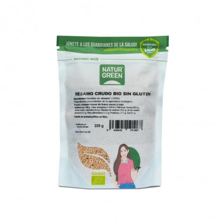 NATURGREEN SEMILLAS SESAMO CRUDO BIO. 225GR.