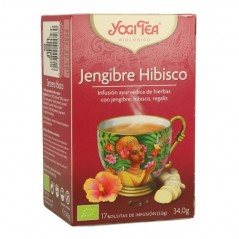 YOGI TEA JENGIBRE HIBISCO BOLSAS 17X34.0GR.