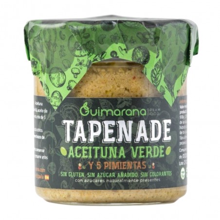 PATE ACEITUNA VERDE Y 5 PIMIENTAS 130GR GUIMARANA