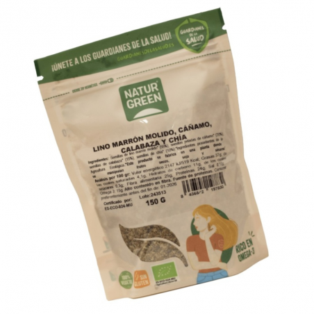 SEMILLA LINO CAÑAMO CALABAZA CHIA 150GR NATURGREEN