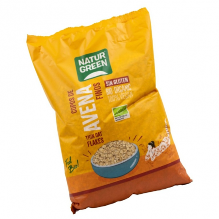 COPOS AVENA FINOS S/GLUT.BIO. 1KG. NATURGREEN