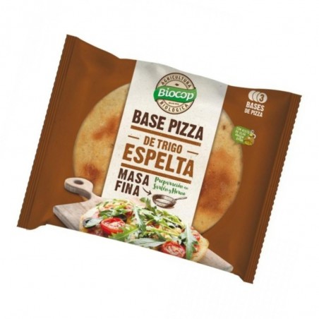 BASE PIZZA MASA FINA TR.ESPELTA (3UD) 390G BIOCOP