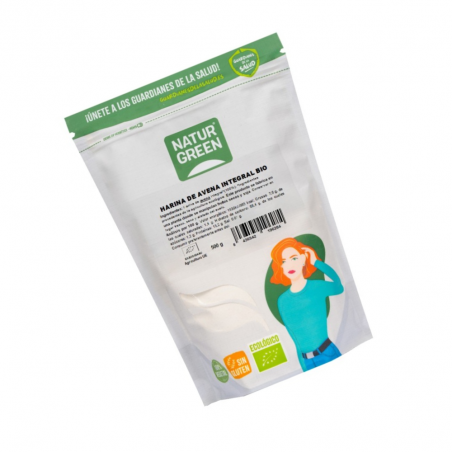 HARINA AVENA INTEGRAL S/GLUTEN BIO 500G NATURGREEN
