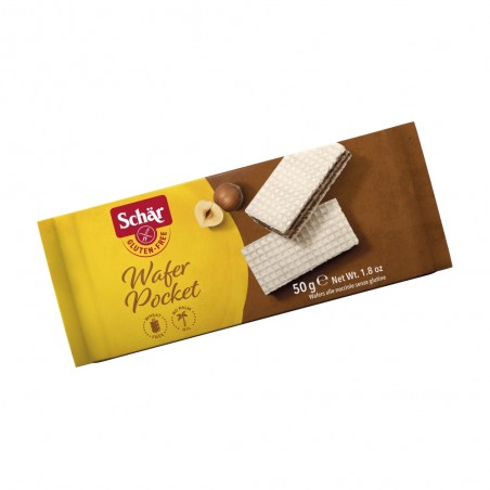 WAFER POCKET BARQUILLO AVELLANA SIN GLUTEN 50G SCHAR