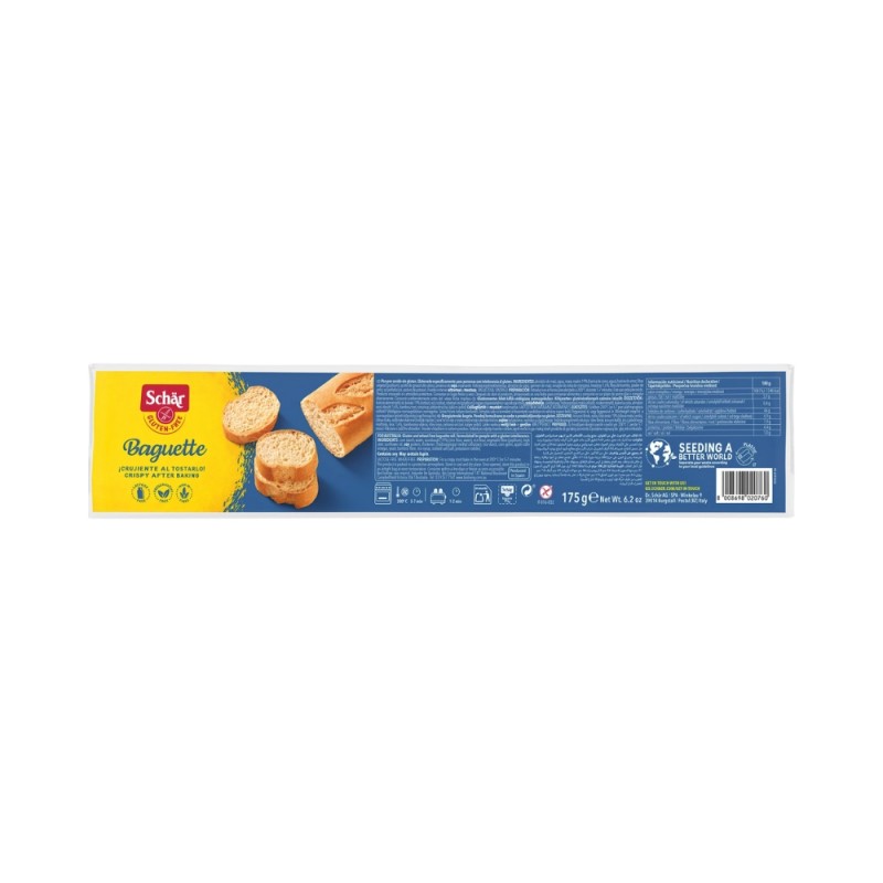 PAN BAGUETTE SIN GLUTEN 175G SCHAR PAN BAGUETTE SIN GLUTEN 175G SCHAR
