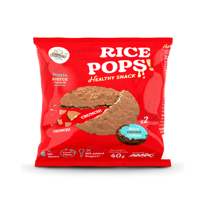 AMIX MR.POPPER TORTITAS ARROZ CHOCOLATE 12X40GR. AMIX MR.POPPER TORTITAS ARROZ CHOCOLATE 12X40GR.
