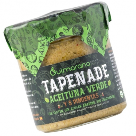 PATE ACEITUNA VERDE Y 5 PIMIENTAS 130GR GUIMARANA