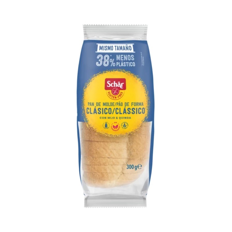 PAN DE MOLDE CLASICO SIN GLUTEN 300G SCHAR PAN DE MOLDE CLASICO SIN GLUTEN 300G SCHAR