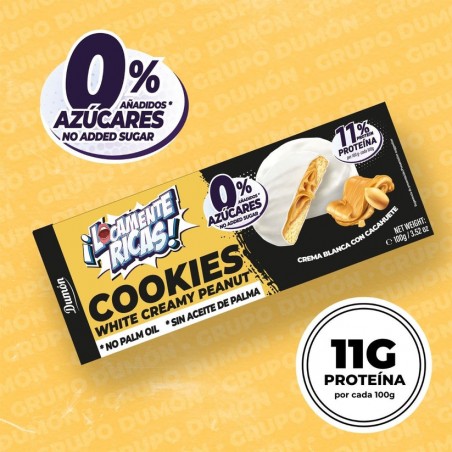 GALLETA CREMA BLANCA CON CACAHUETE LOCAMENTE RICAS 100G DUMON