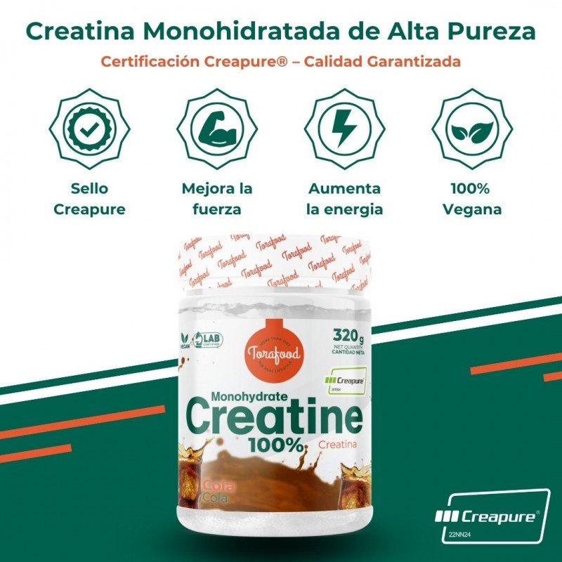 Creatina Creapure Sabor Cola de 300G Torafood | PowerFitt