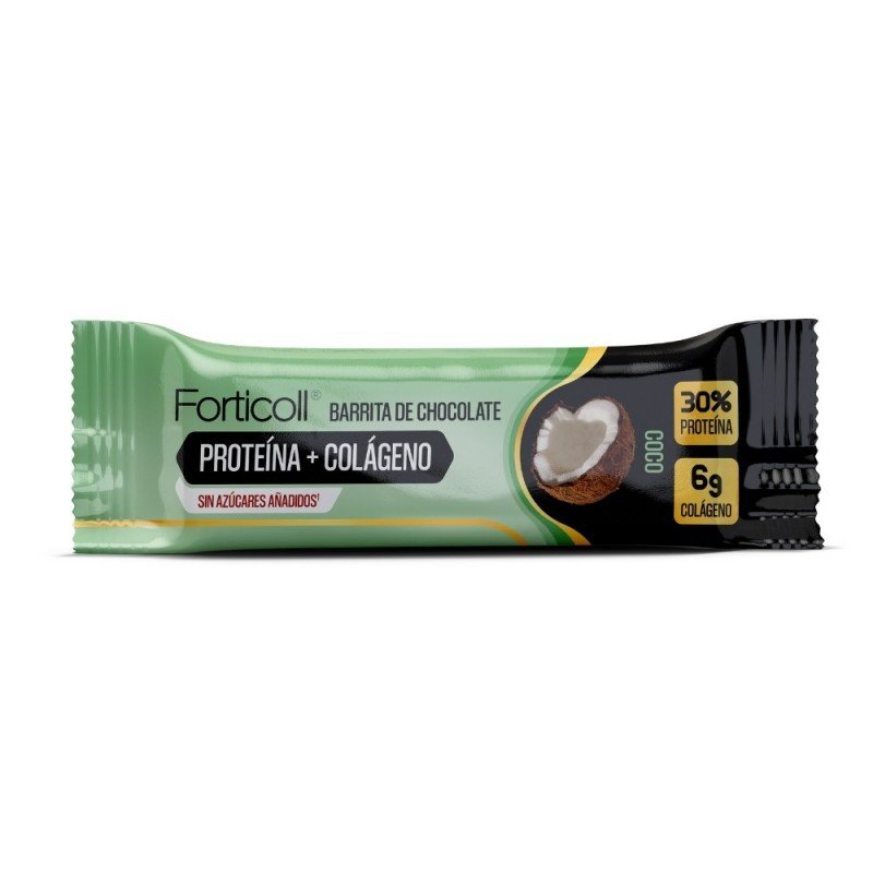 BARRITA DE PROTEINA + COLAGENO COCO CHOCOLATE 50G FORTICOLL BARRITA DE PROTEINA + COLAGENO COCO CHOCOLATE 50G FORTICOLL