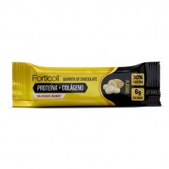 BARRITA DE PROTEINA + COLAGENO PLATANO CHOCOLATE 50G FORTICOLL