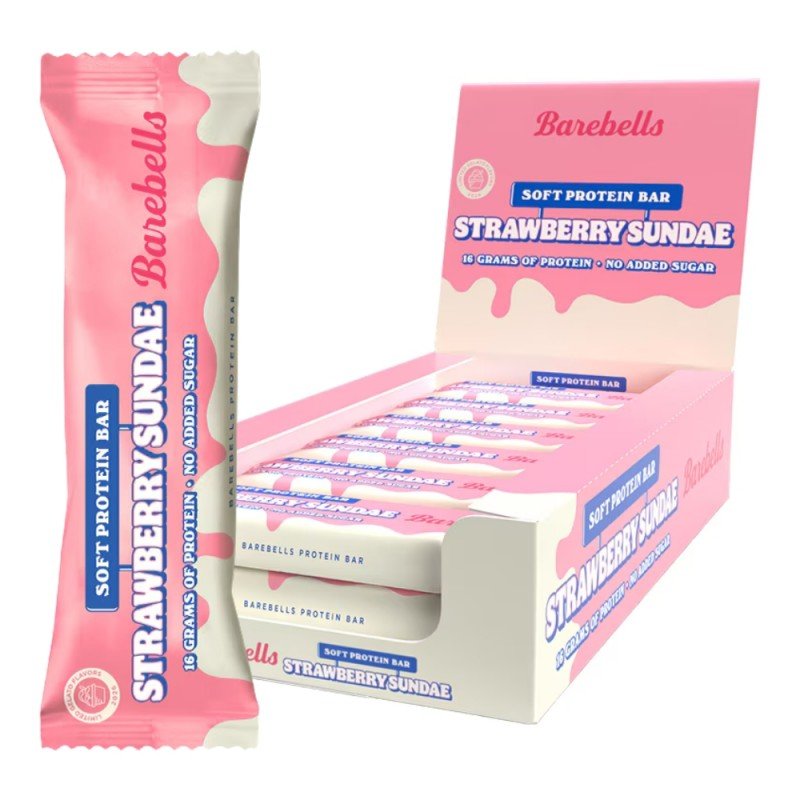 CAJA DE BARRITAS STRAWBERRY SUNDAE BAREBELLS CAJA DE BARRITAS STRAWBERRY SUNDAE BAREBELLS