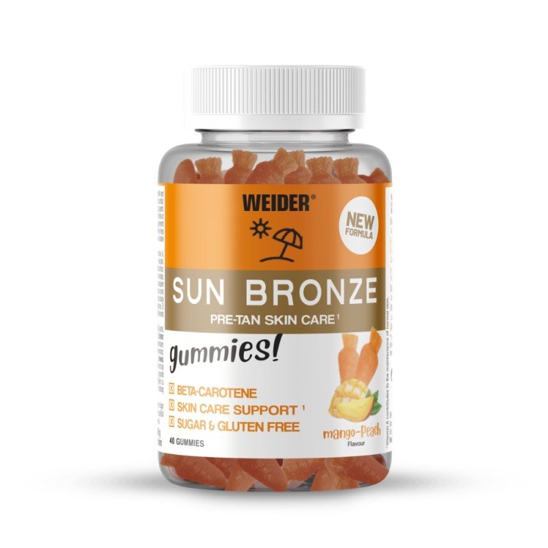 GUMMIES SUN BRONZE MANGO MELOCOTON 40 GOMINOLAS WEIDER