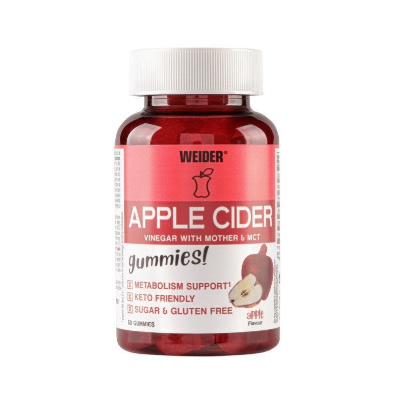 GUMMIES APPLE CIDER MANZANA 50 GOMINOLAS WEIDER