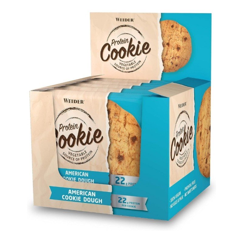 PROTEIN COOKIES VEGANAS AMERICAN COOKIE DOUGH 12x90G WEIDER